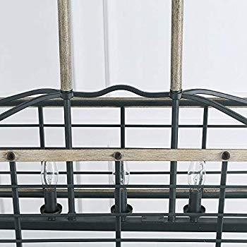 クリアランス超特価 LALUZ Farmhouse Kitchen Island Lighting， Rectangular Chandeliers for D