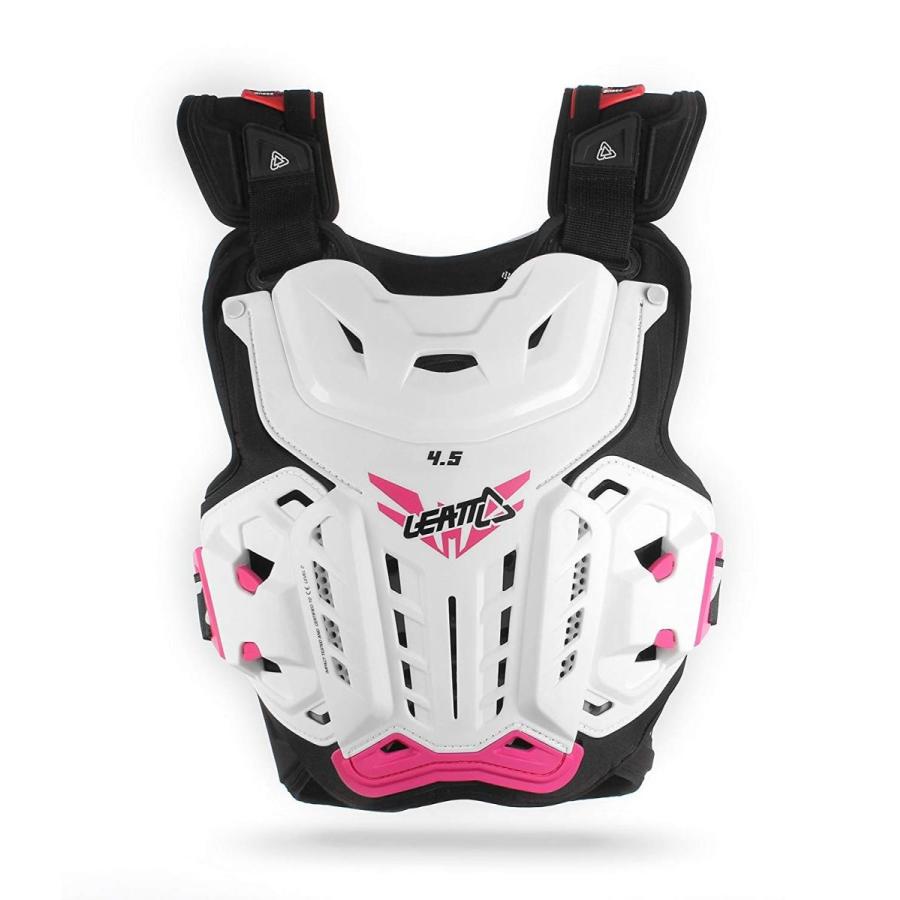 Leatt 5016300100 4.5 Jacki Chest Protector (White/Pink， One Size)