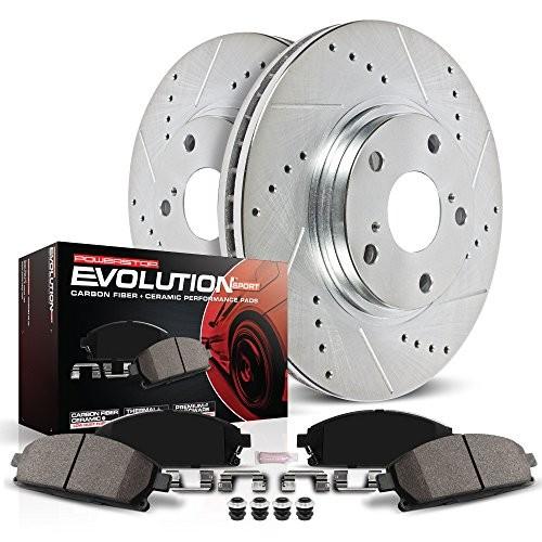 Power Stop K4749 Rear Brake Kit with Drilled/Slotted Brake Rotors and