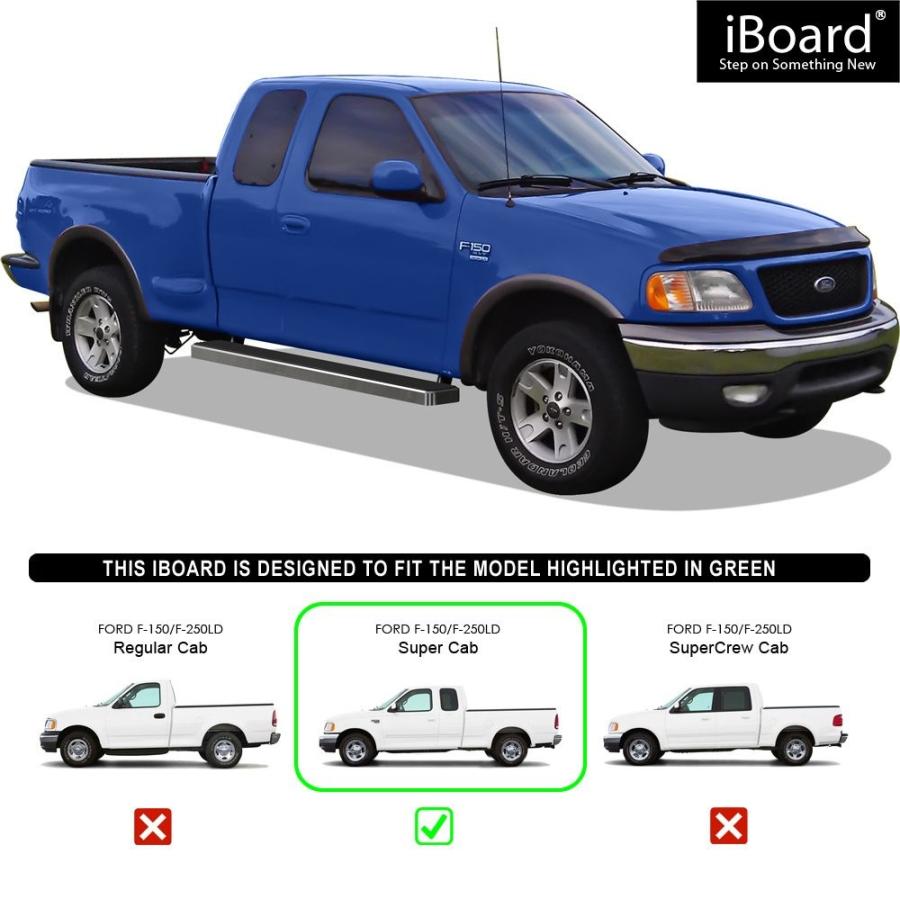 在庫限りッ！アウトレット APS iBoard Running Boards 6 inches Custom Fit 1999-2003 Ford F150 F250