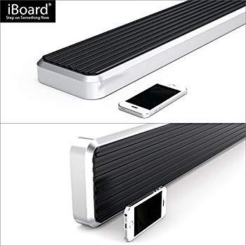 海外で買 APS iBoard (Silver 6 inches) Running Boards Nerf Bars Side Steps Step