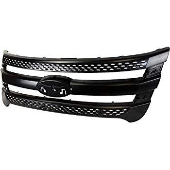 Grille Assembly Compatible with 2011-2015 Ford Explorer Plastic Painte
