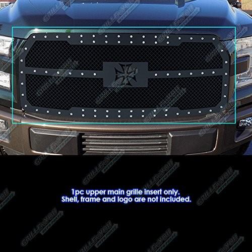 特価 APS Compatible with 2015-2017 Ford F-150 Stainless Steel Black Mesh Ri