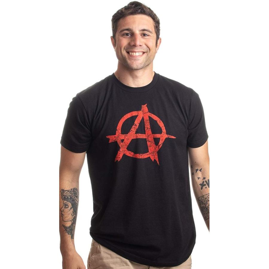 宅配買取 Anarchy Distressed Symbol Unisex T-Shirt/Anarchist， Punk， Riot， Disord