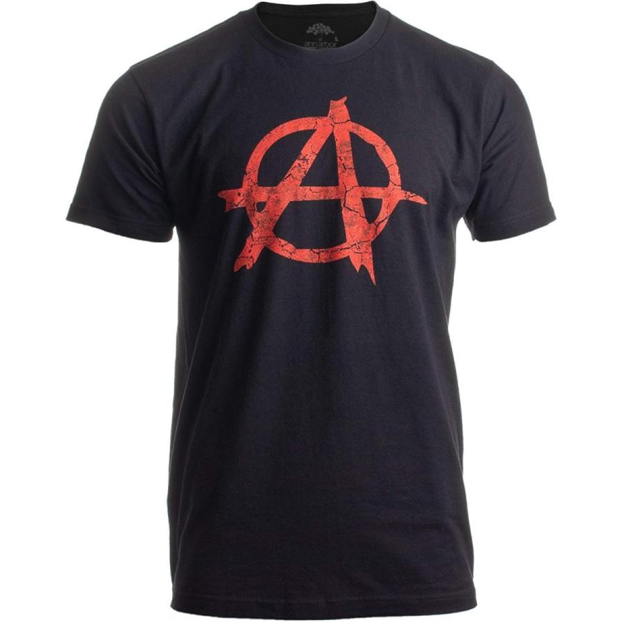宅配買取 Anarchy Distressed Symbol Unisex T-Shirt/Anarchist， Punk， Riot， Disord