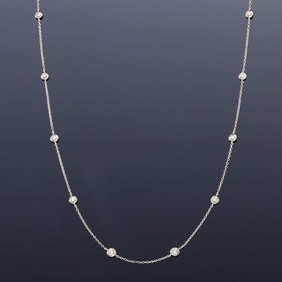 Ross-Simons 0.20 ct. t.w. Diamond Station Necklace in 14kt White Goldのサムネイル