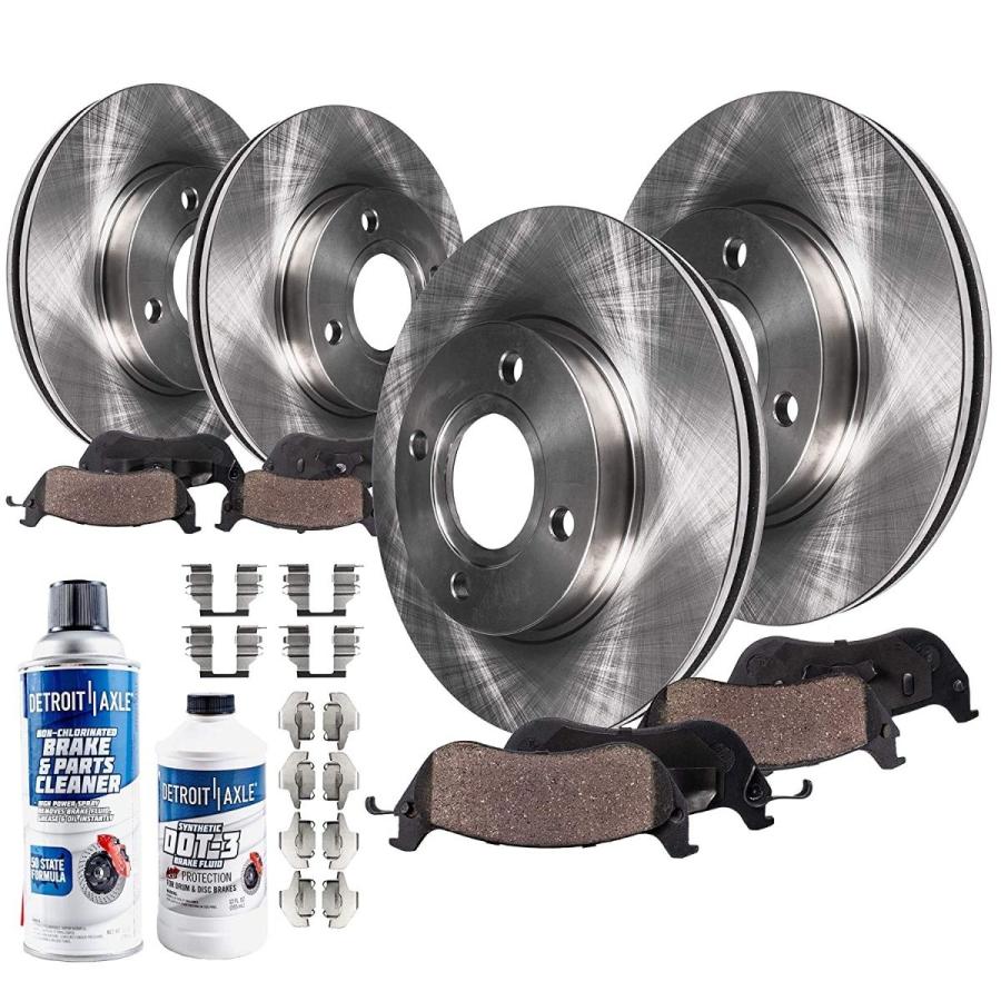 春夏新色 Detroit Axle All 4 Front Rear Disc Brake Kit Rotors W Ceramic Pa 最適な材料 Zoetalentsolutions Com