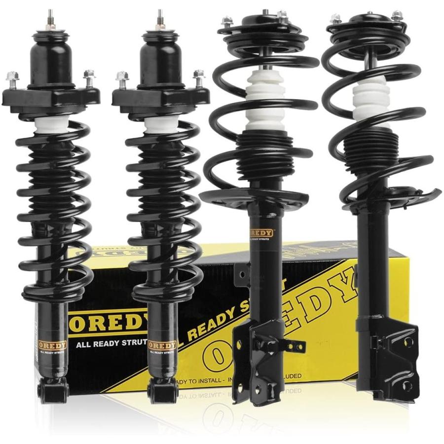 OREDY Full Set 4Pcs Complete Shocks Struts Coil Spring Assembly Kit Co