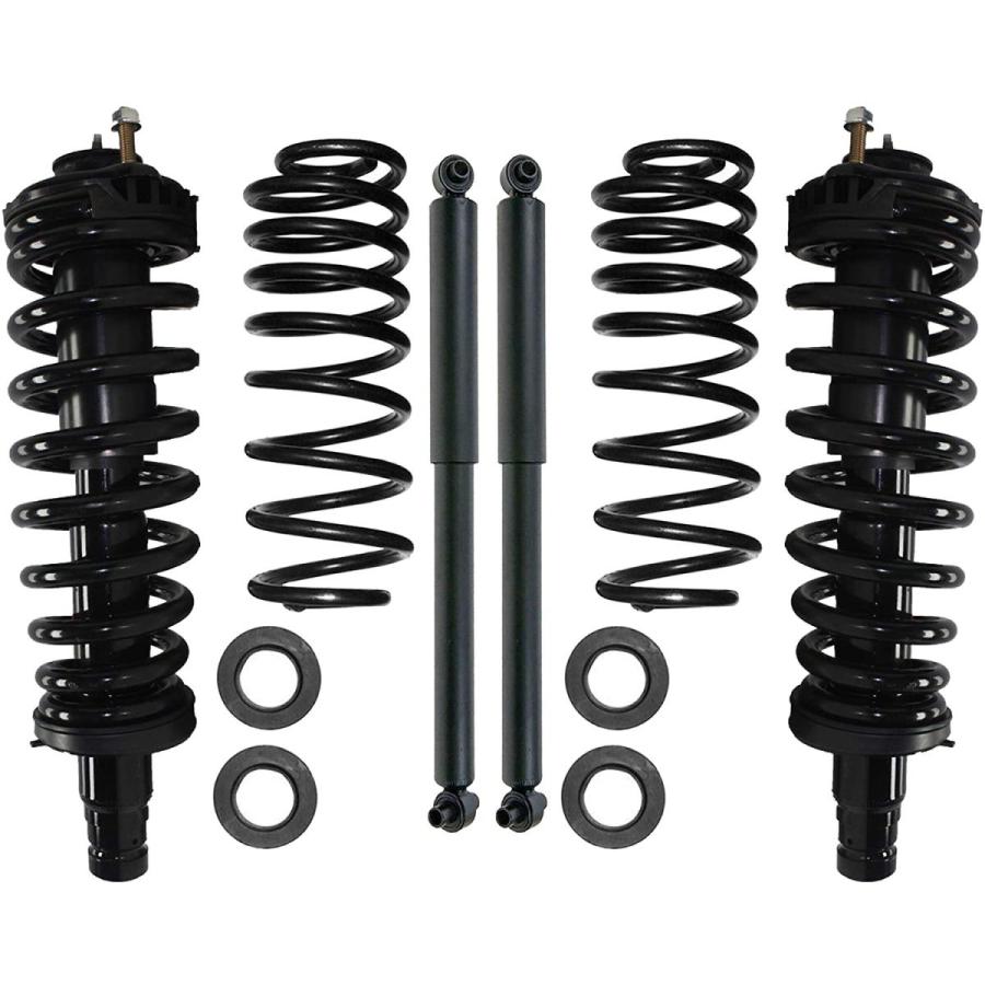 直売公式 Detroit Axle - 6PC Front Struts w/Coil Springs， Rear Shocks and Rear C