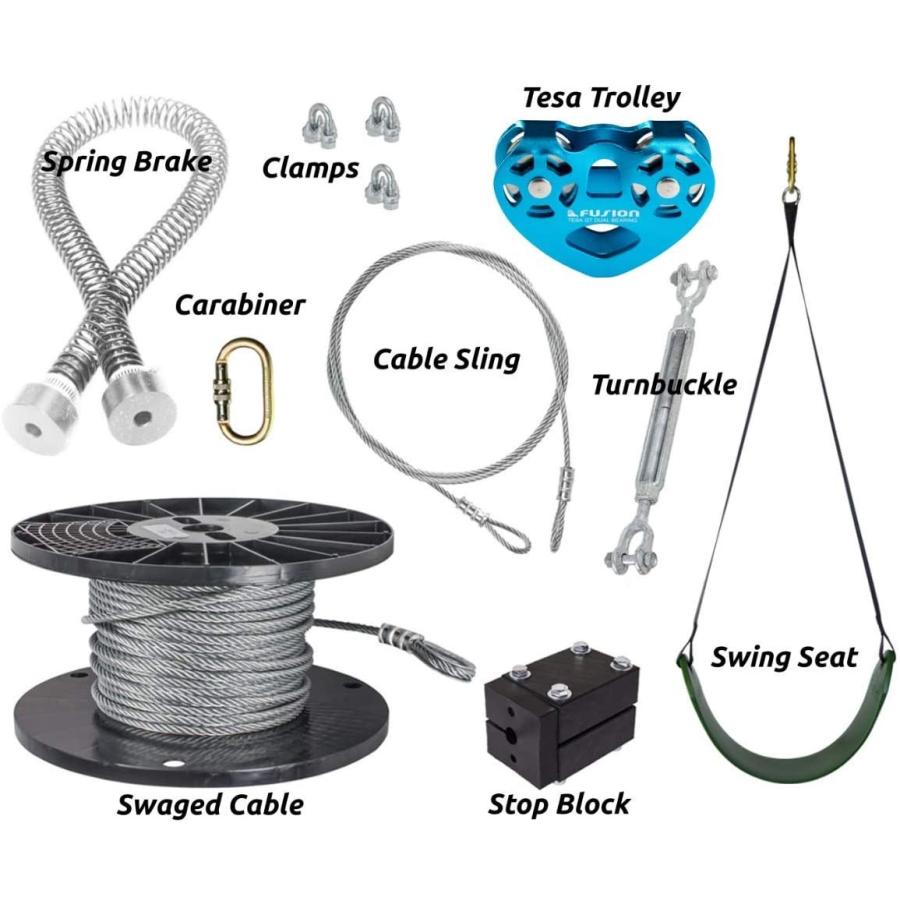 ZLP Manufacturing Spring Stop Zip Line Kit - Trolley with Swing Style｜hal-proshop2｜02