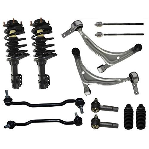 Detroit Axle - 12PC Front Strut & Coil Spring， Lower Control Arms， Swa