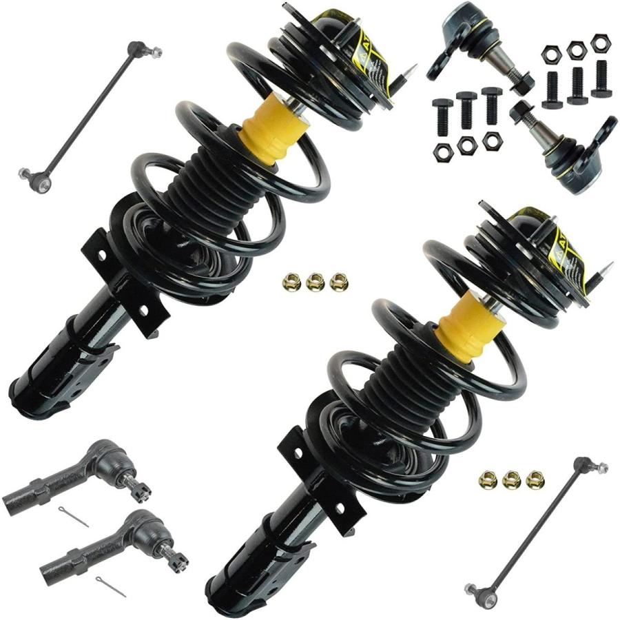 8 Piece Strut & Spring Assemblies Sway Links Tie Rods Ball Joints Kit