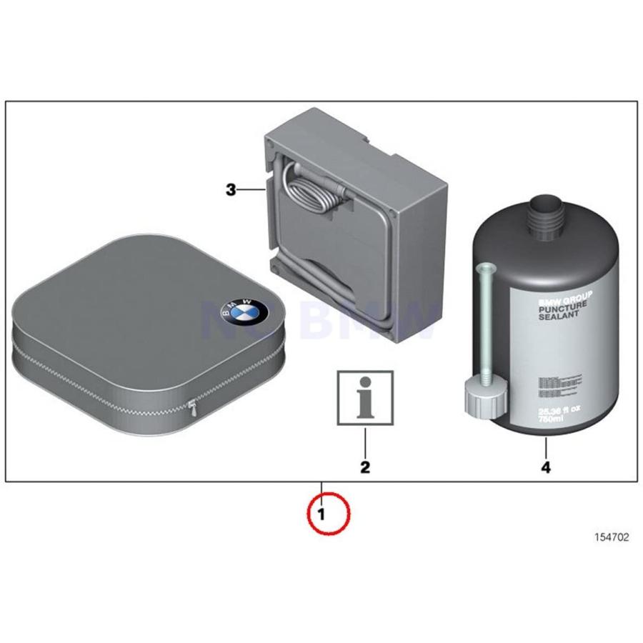 BMW Genuine Flat Tire Repair Mobility Kit 2020091822570800328uHALプロ