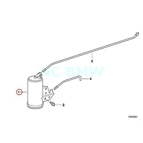 Genuine BMW E36 Z3 Vapor Canister Activated Charcoal Filter OEM 161311