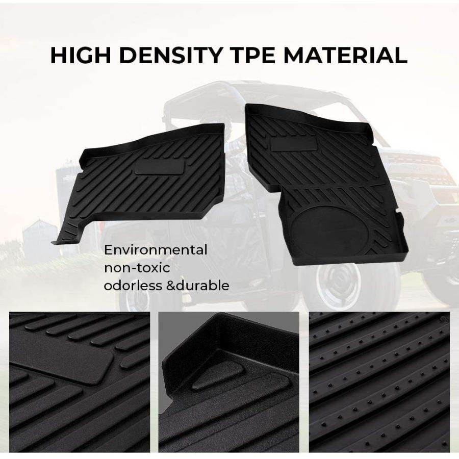 UTV Floor Mats, Front Floor Mat liner Compatible for Polaris Ranger XP