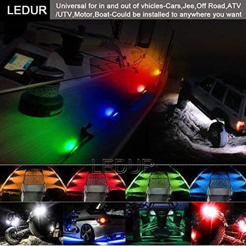 LEDUR Led Rock Light Kit Underbody Glow Offroad Led Rock Lights White 2020100300010301736u
