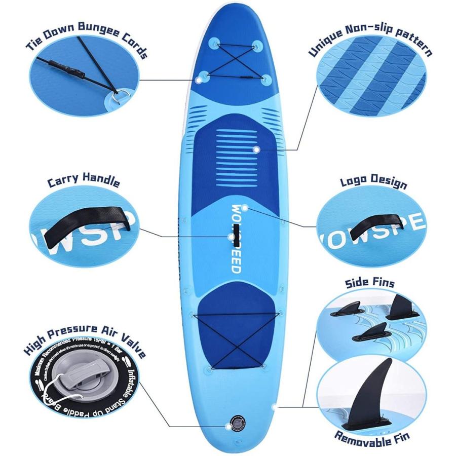 Hemousy Stand Up Paddle Board,10.5'×33"×6" Inflatable Paddle Boards 28｜hal-proshop2｜06