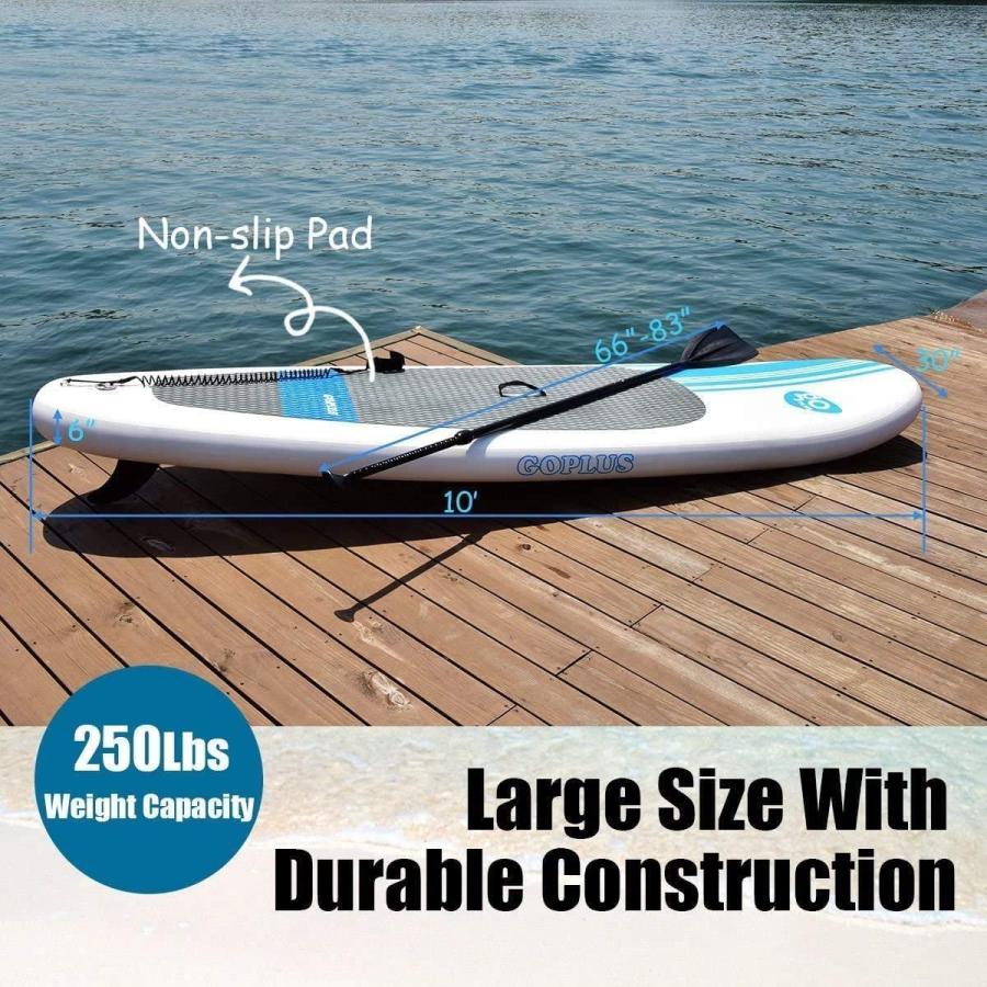 Goplus Inflatable 10' StandUp Paddle Board Package w/ Leash Fin Adjust｜hal-proshop2｜02