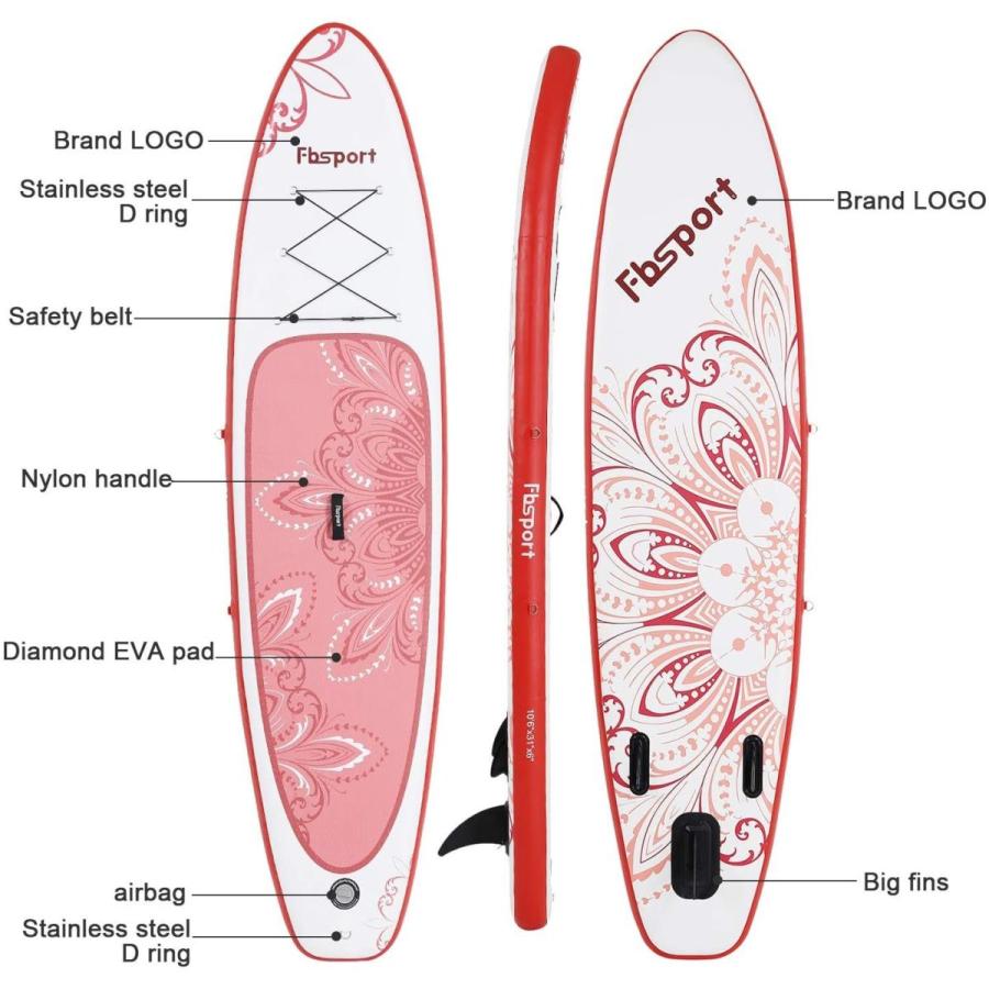 FBSPORT 10.6' Premium Inflatable Stand Up Paddle Board, Yoga Baord wit｜hal-proshop2｜07