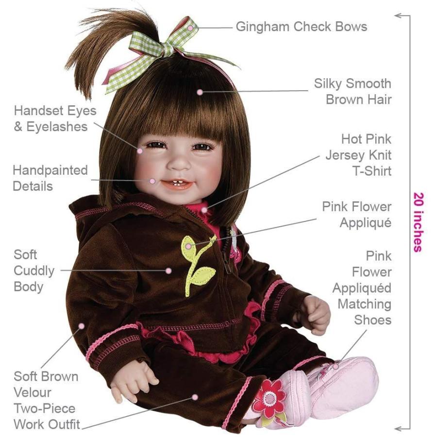 期間限定！最安値挑戦 Adora Toddler Doll Workout Chic with sporty brown velour two piece and