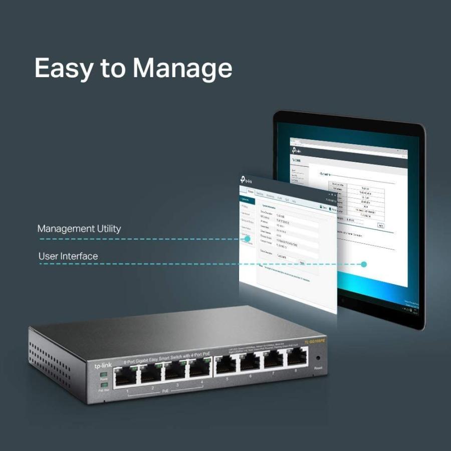 TP-Link TL-SG108PE | 8 Port Gigabit PoE Switch | Easy Smart Managed |｜hal-proshop2｜05