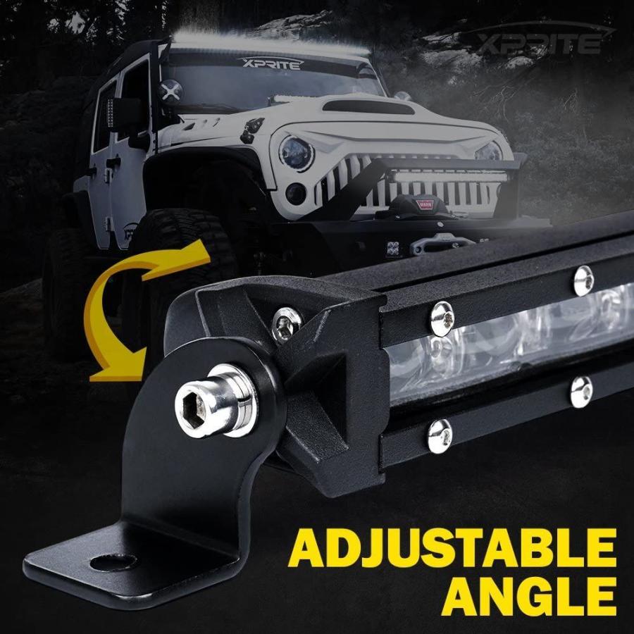 Xprite Single Row Slim LED Light Bar， 26 inch 120W CREE Work