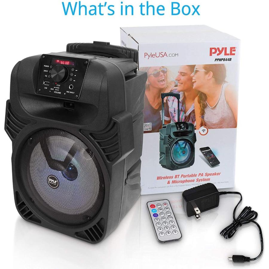 人気大割引 400W Portable Bluetooth PA Loudspeaker - 8” Subwoofer System, 4 Ohm/55 マイクアクセサリー