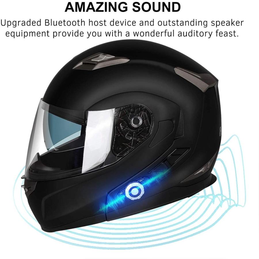 FreedConn Motorcycle Bluetooth Helmets,Bluetooth Integrated Modular Fl｜hal-proshop2｜07