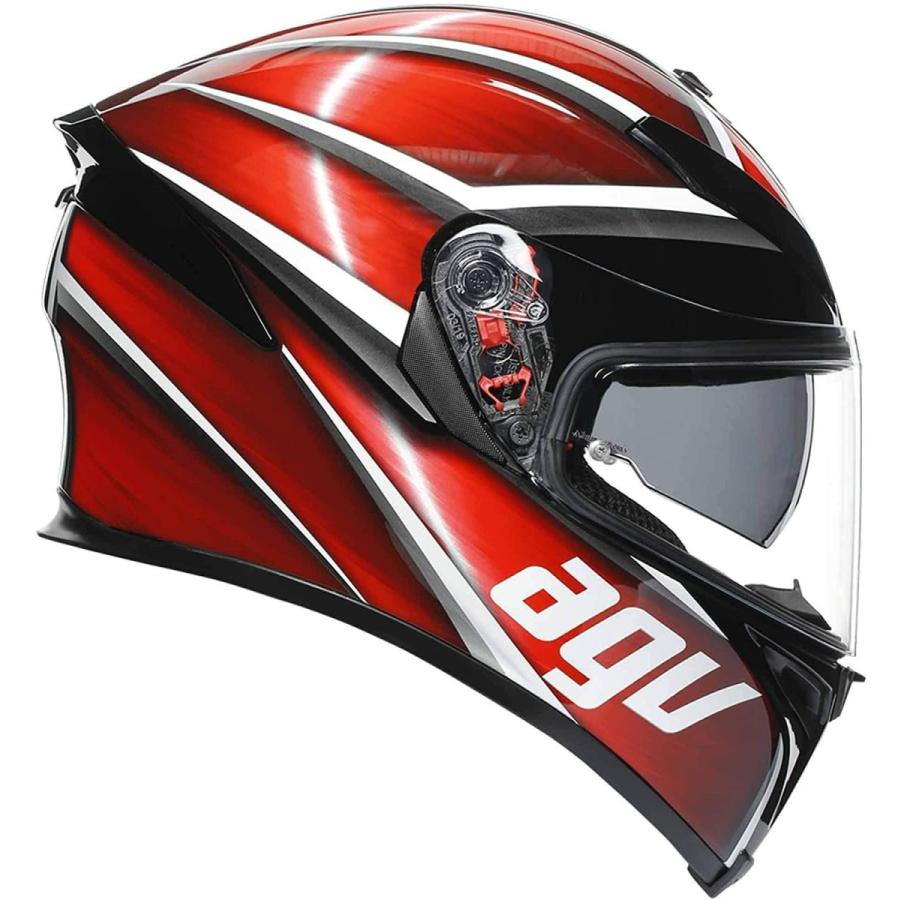 新生活 2022春夏新色 HALプロショップ2AGV Unisex-Adult Full Face Helmet Black Red Large easywithben.com easywithben.com