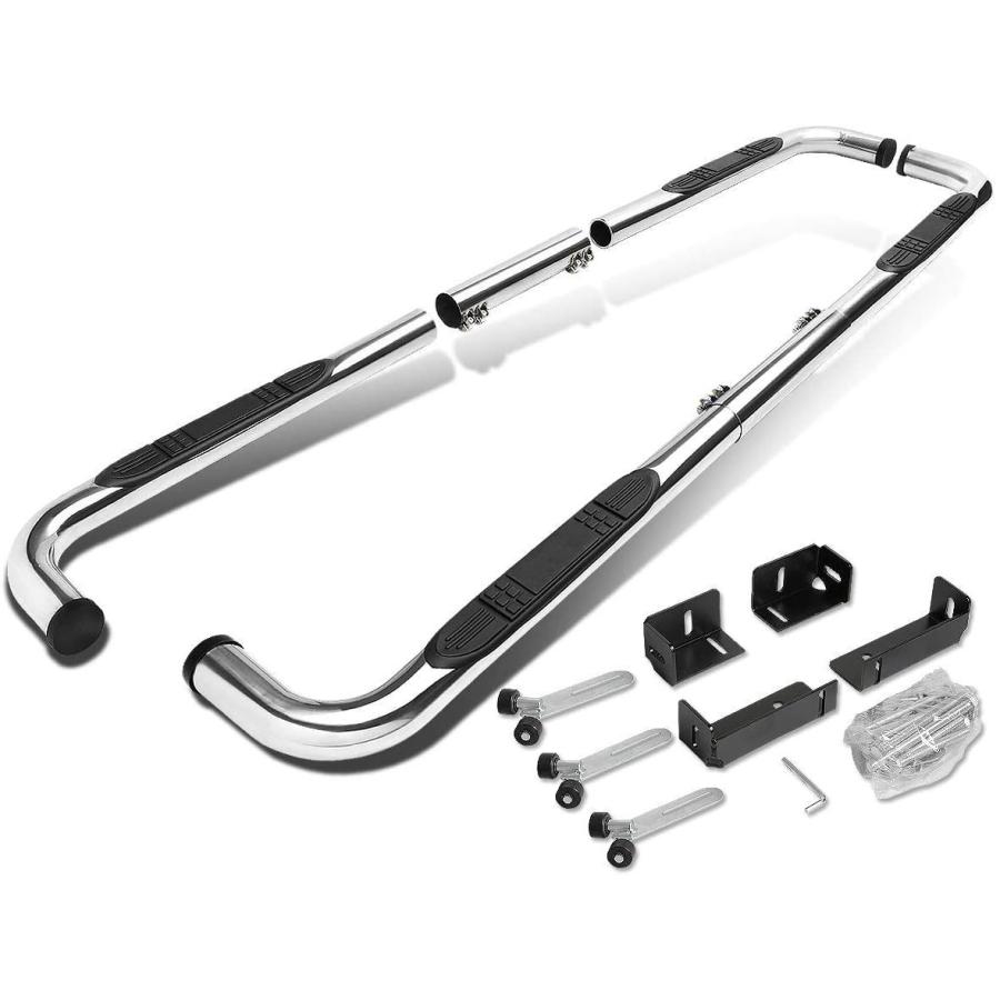 3&quot;　Chrome　Polished　Si　Nerf　Board　Step　Side　Running　for　Bar　Replacement