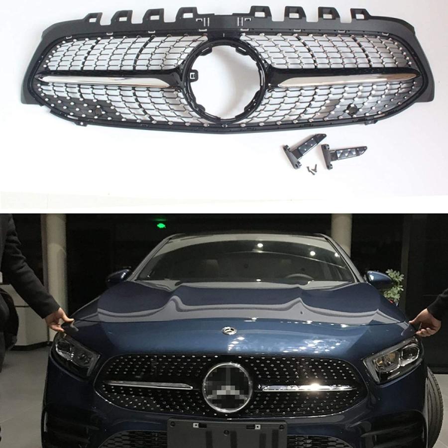 クーポン配布中 YAYALIU Front diamond star grille bumper grill mesh for 2019+ Mercedes