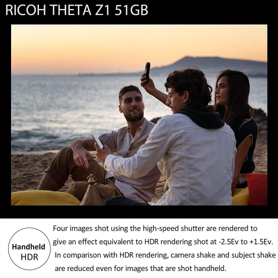 RICOH Theta Z1 51GB Black 360° Camera, Two 1.0-inch Back-Illuminated C｜hal-proshop2｜08