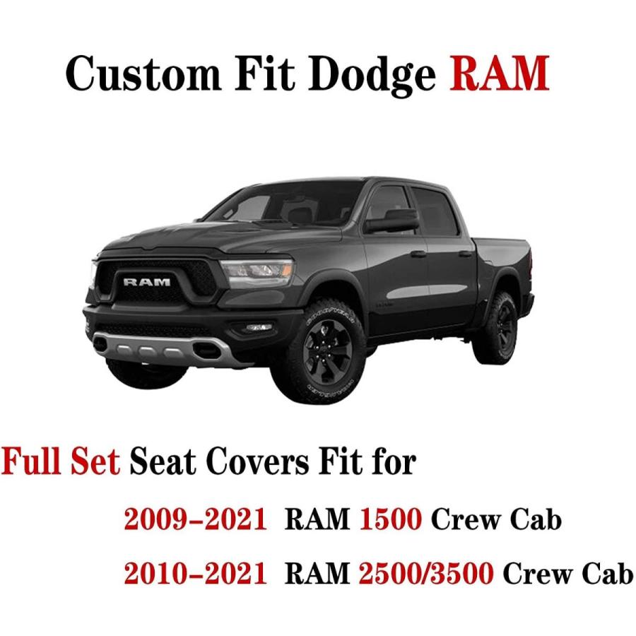 YIERTAI Dodge Seat RAM Seat Covers Fit for 2009 2021 Dodge 1500 2010