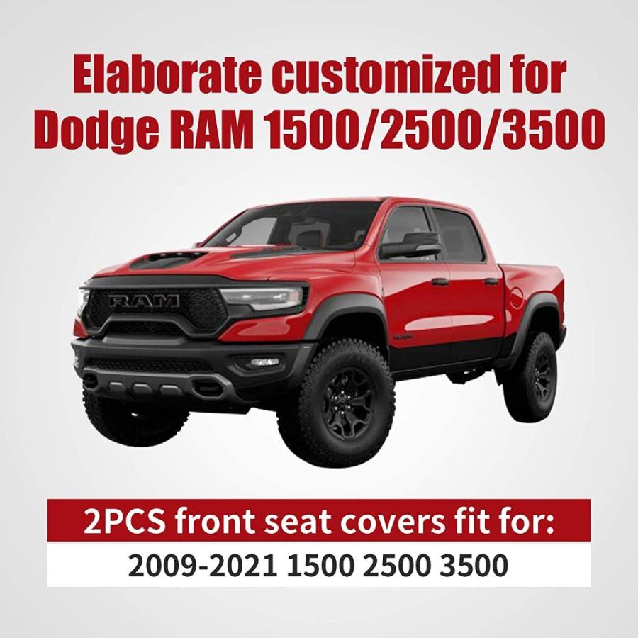 Aierxuan Dodge Ram Front Seat Covers Custom Fit 2009-2021 1500 2500 35｜hal-proshop2｜07