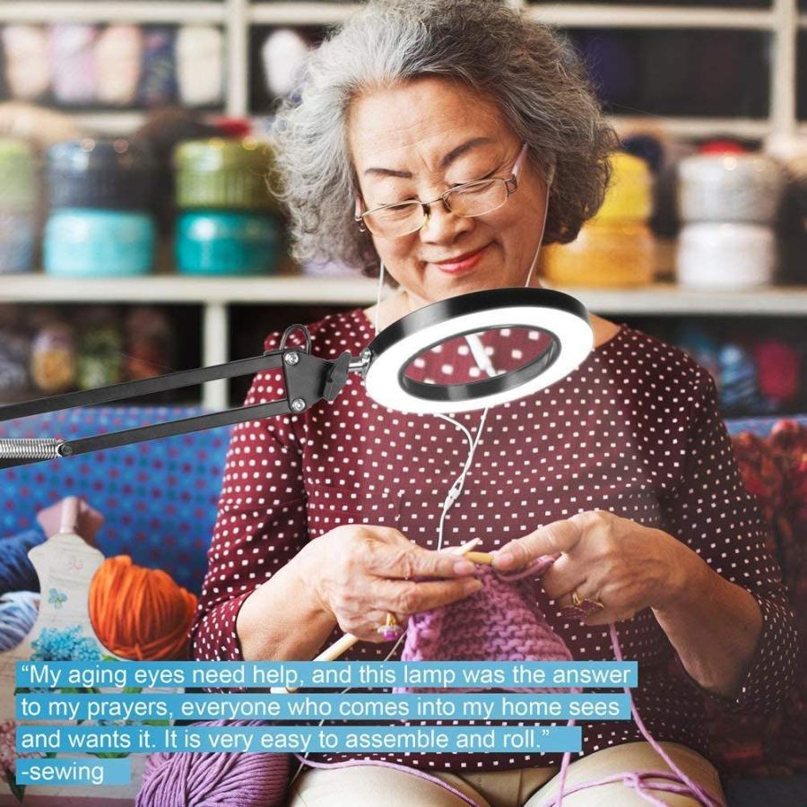 Tomsoo White Warm 3 In 1 Magnifying 照明部品 パーツ Glass Floor Glass Lamp With Clamp White Warm White U Halプロショップ2 お買い得モデル即出荷