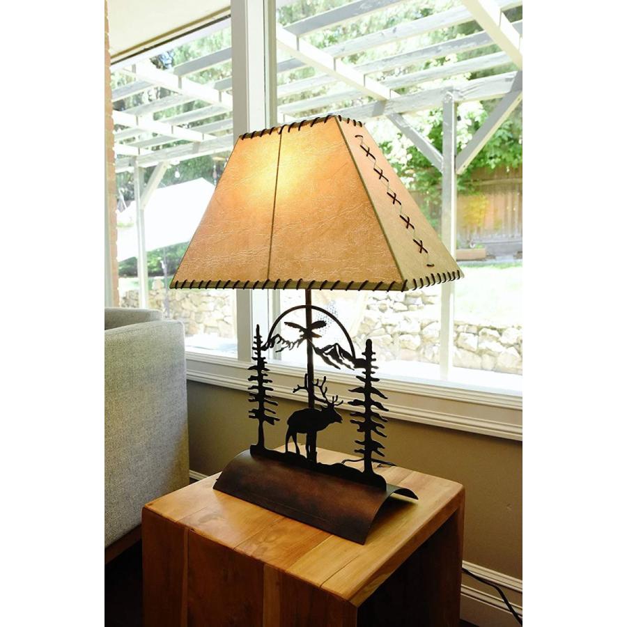 新作揃え Table Elk Lamp-Rustic 26" Patina ランプシェード