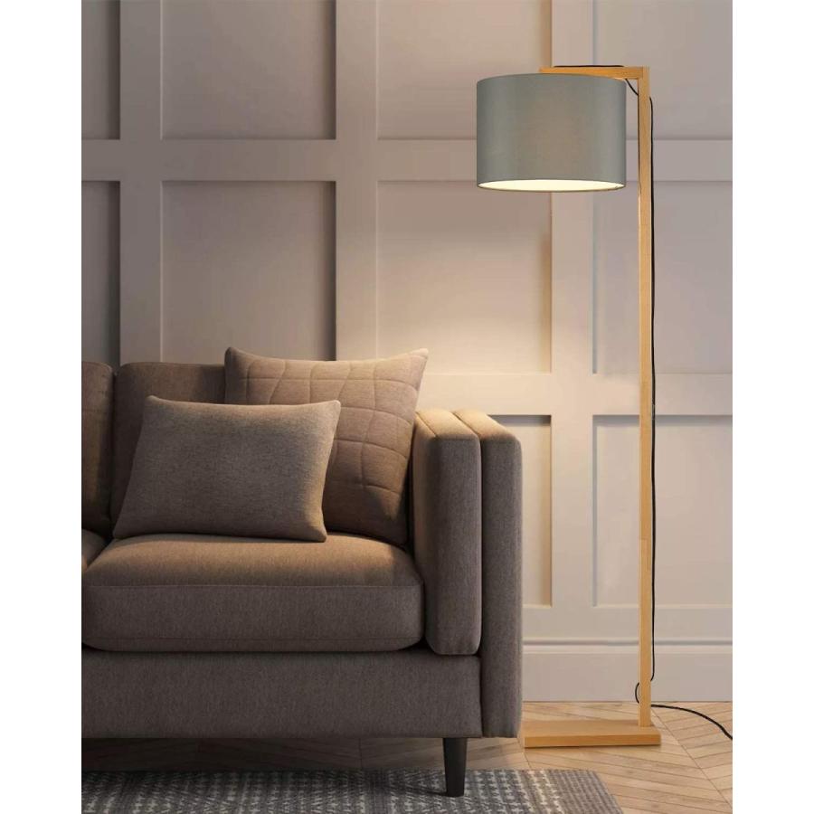 HALプロショップ2Modern Wood Floor Lamp, Imego Standing Reading Lamp with Hanging Fabri 最安値挑戦