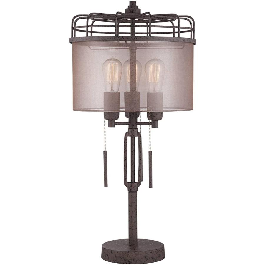 Lock Arbor Industrial Farmhouse Table Lamp Rustic Bronze Metal Cage Sh｜hal-proshop2｜08