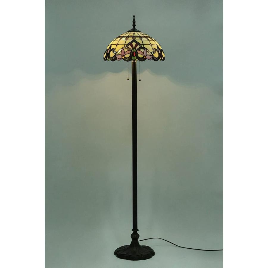 Tiffany Floor Lamp W16H66 Baroque Style Stained Glass Table Night Ligh｜hal-proshop2｜04