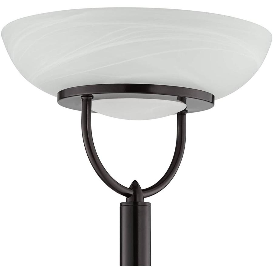 【ギフ_包装】 お得な特別割引価格 HALプロショップ2Modern Torchiere Floor Lamp 3-in-1 Design Tiger Bronze White Glass Sha ligerliger.com ligerliger.com