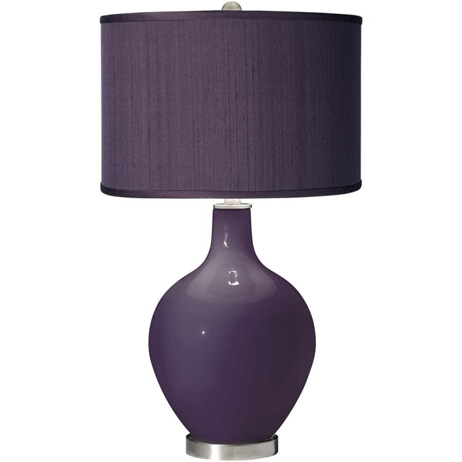 Modern Contemporary Table Lamp Quixotic Plum Glass OVO Eggplant Faux S