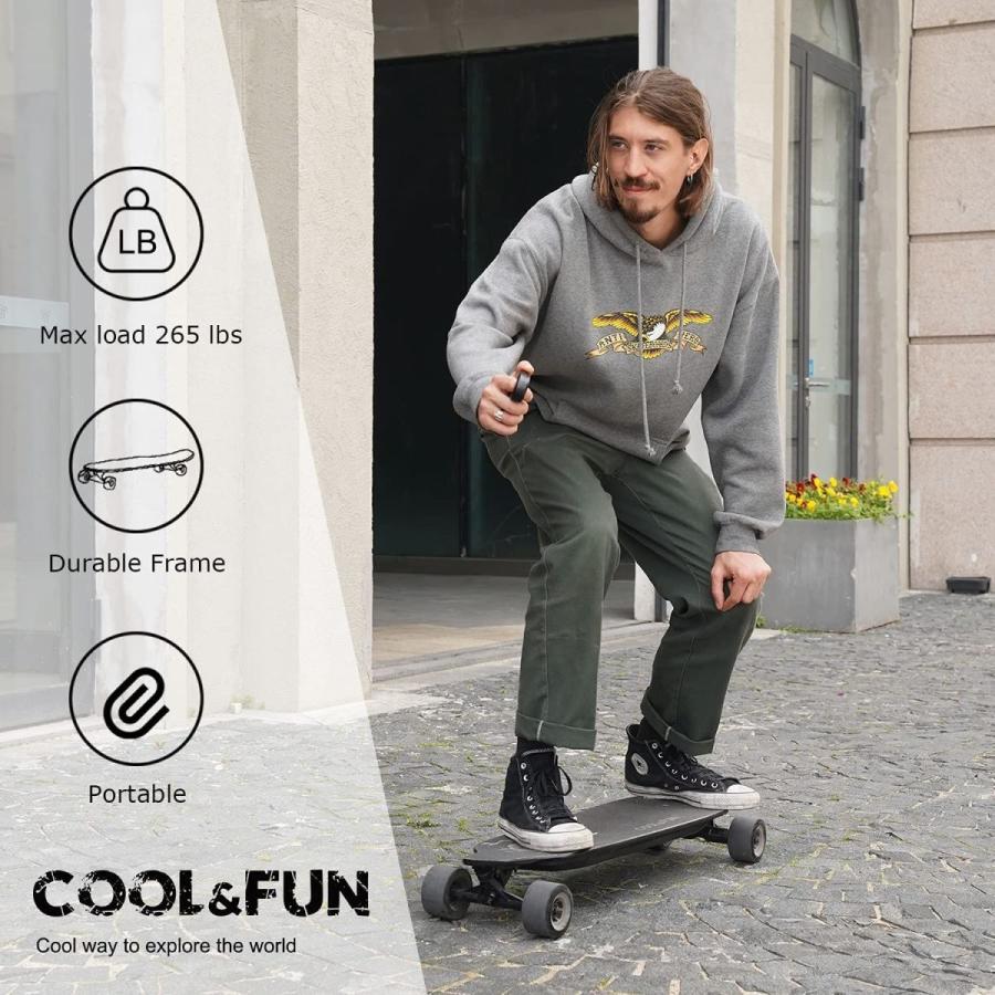 COOL&FUN Electric Skateboard with Remote Control， 400W Brushless Elect(97555円)
