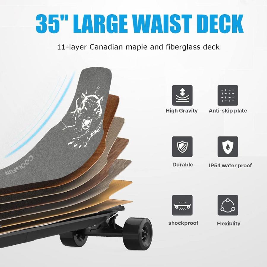 COOL&FUN Electric Skateboard with Remote Control， 400W Brushless Elect COOL&FUN Electric Skateboard with Remote Control， 400W Brushless Elect