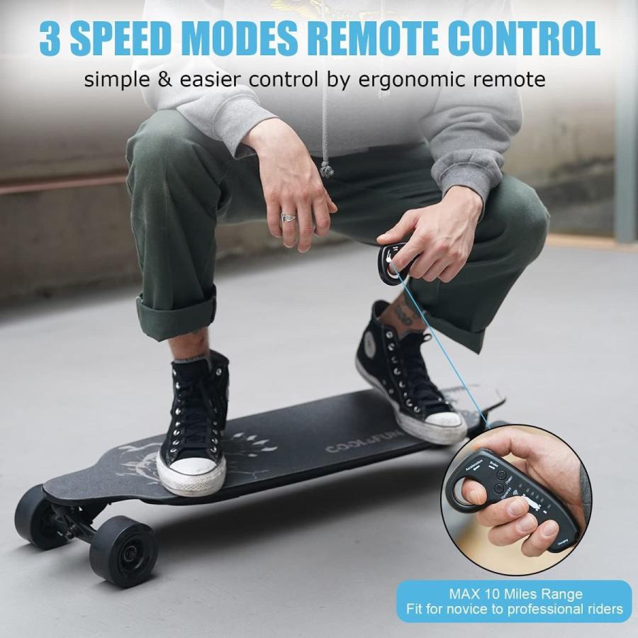 COOL&FUN Electric Skateboard with Remote Control， 400W Brushless Elect COOL&FUN Electric Skateboard with Remote Control， 400W Brushless Elect