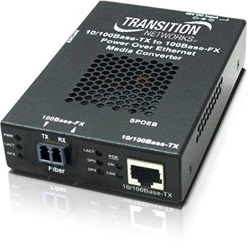 Transition Networks StandAlone Power Fiber Media Converter 10MB LAN， 1