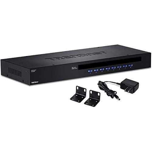 TRENDnet 8-Port USB/PS2 Rack Mount KVM Switch， TK-803R， VGA & USB Conn