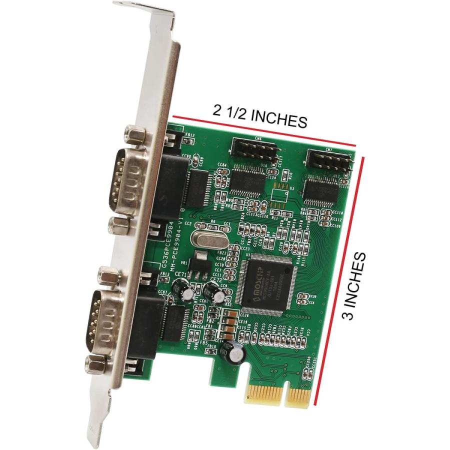 純正特注 SYBA PCI-Express RS-232 Serial 4-Port Card， Moschip 9845 Chipset SY-PE