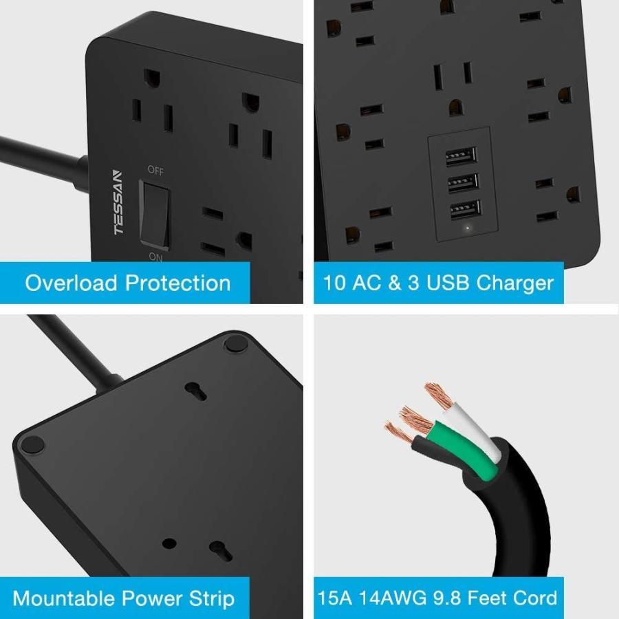 大人気 Surge Power USB TESSAN Cord, Extension Ft 9.8 with Plug Flat Protector その他周辺機器 大人気 Surge Power USB TESSAN Cord, Extension Ft 9.8 with Plug Flat Protector その他周辺機器