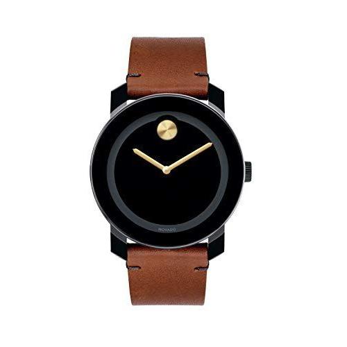 【新登場】 Movado Mens BOLD TR90 Watch with a Sunray Dot and Leather Strap， Blac 【CEG3192228623】(112694円)