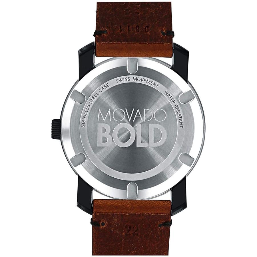 【新登場】 Movado Mens BOLD TR90 Watch with a Sunray Dot and Leather Strap， Blac 【CEG3192228623】(112694円)